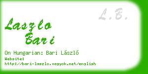 laszlo bari business card